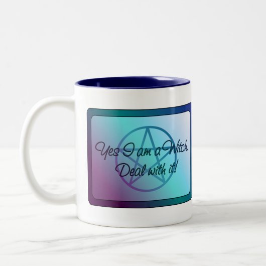 Yes私は魔女だ！それに対処しろ！ ツートーンマグカップ (左)