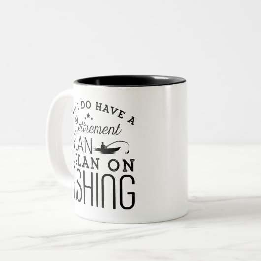 Yes私は魚釣りの計画を持っている ツートーンマグカップ (正面左)
