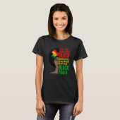 Yes私は黒い女性と混合されているアフリカの黒Hist Tシャツ (正面フル)