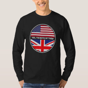 Yes私は2人ともアメリカ国統一された旗だ Tシャツ