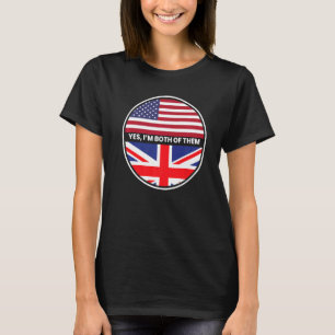 Yes私は2人ともアメリカ国統一された旗だ Tシャツ