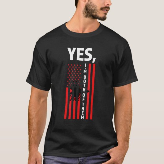 Yes私は2人ともアルバニア語 Tシャツ (正面)