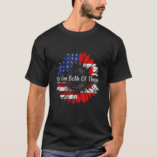 Yes私は2人とも半分アメリカ半カナダDだ Tシャツ (正面)