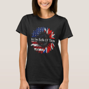 Yes私は2人とも半分アメリカ英語DN Tシャツ