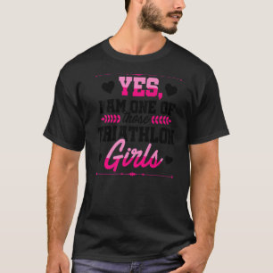 Yes私は、これらのトライアスロン女子のランニング泳ぎの一つである Tシャツ