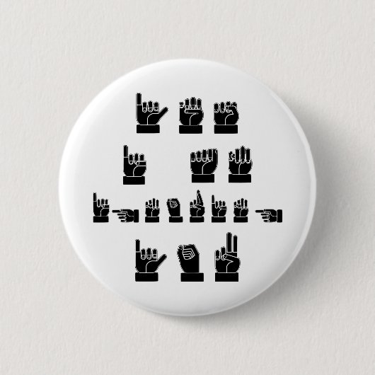 Yes私はASLの#USAPatriotGraphicsの©無視しています 缶バッジ (正面)