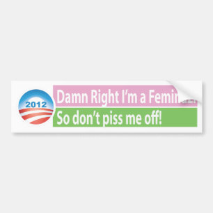 Yes私はFeminaziです! バンパーステッカー