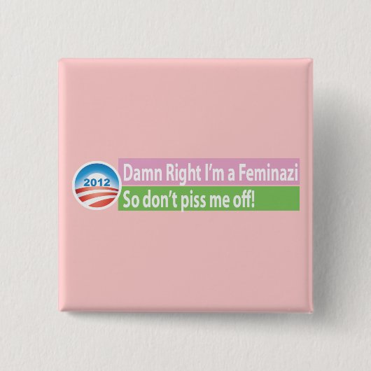 Yes私はFeminaziです! 缶バッジ (正面)