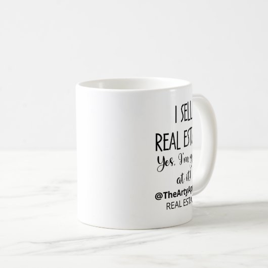 yes私実在は不動産yesを販売する私はそれが良いトートバッグ コーヒーマグカップ (正面右)