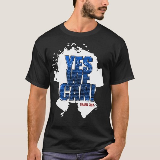 「Yes私達はできます!」 オバマの2008年のTシャツ Tシャツ (正面)