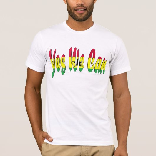 Yes私達はできます(ガーナの旗) Tシャツ (正面)