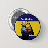 Yes私達はできます! ボタン 缶バッジ (正面&裏面)