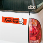 Yes私達はアメリカを破壊してもいいです バンパーステッカー (トラック上)
