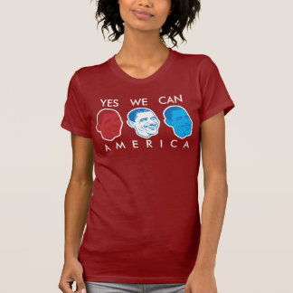 "Yes私達はアメリカ"オバマのTシャツできます Tシャツ