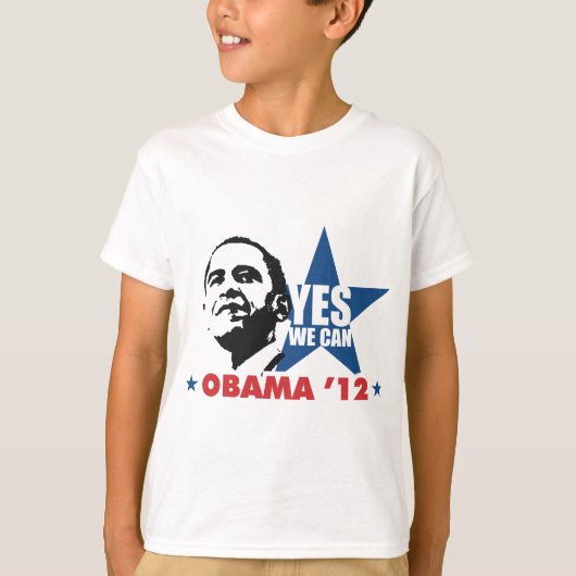 yes私達はオバマ12できます tシャツ (正面)