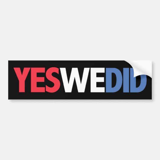 Yes私達は! バンパーステッカー (正面)