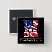 Yes私達は-正方形ボタンに印を付けました 缶バッジ (正面&裏面)