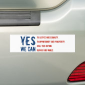 YES私達はflg v1のステッカーできます バンパーステッカー (車上)