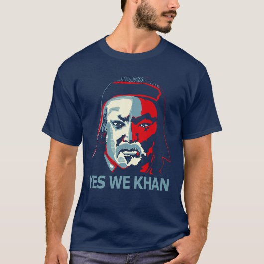 Yes私達Khan (暗い) Tシャツ (正面)
