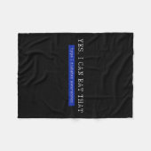 Yes私食べはその糖尿病の認識度日T1d型 フリースブランケット (正面(横))