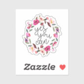 Yes缶感動的引用文 シール (シート)