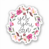 Yes缶感動的引用文 シール (正面)