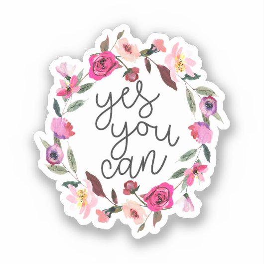 Yes缶感動的引用文 シール (正面)