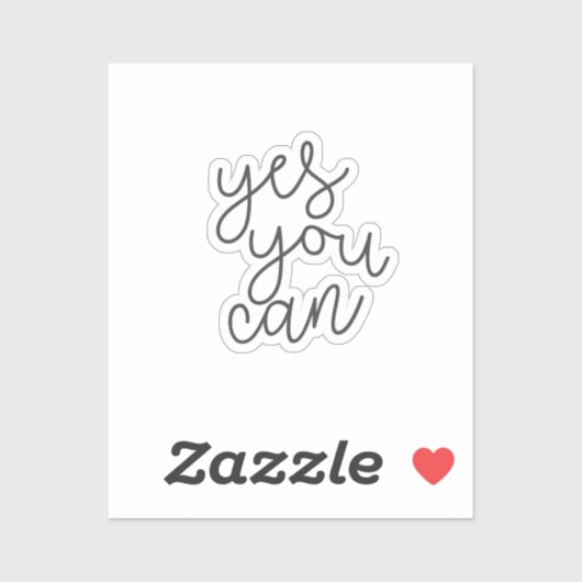 Yes缶感動的引用文 シール (シート)