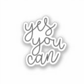 Yes缶感動的引用文 シール (正面)