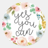 Yes缶感動的引用文 ラウンドシール (正面)