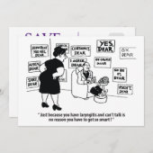 Yes親愛、白黒の漫画のユーモア。 セーブザデート (正面/裏面)