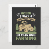 yes農業の退職計画がある ポストカード (正面/裏面)