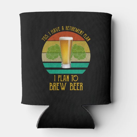 Yes退職計画がある。私はビールを醸造する予定だ 缶クーラー (裏面)