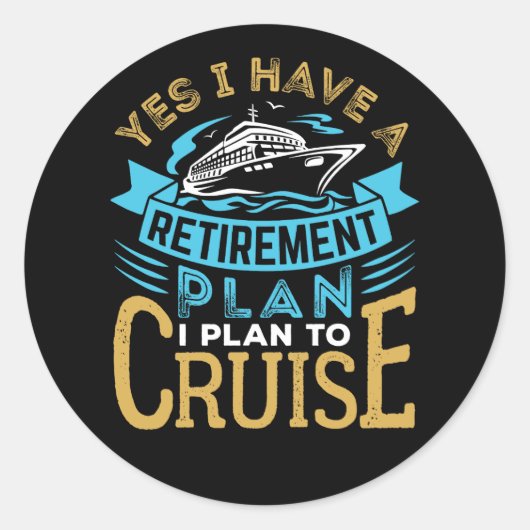 Yes退職計画クルーズクルージング ラウンドシール (正面)