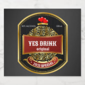 Yes飲料 リキュールボトルラベル (シングルラベル)