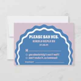 yes黄モダンレトロ波弓はっきりしたアーチ 出欠カード