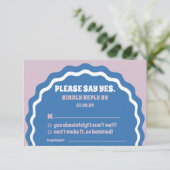 yes黄モダンレトロ波弓はっきりしたアーチ 出欠カード (スタンド正面)