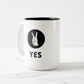 Yes2音式コーヒーマグ ツートーンマグカップ (正面左)