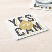 Yes3 スクエアペーパーコースター (アングル)