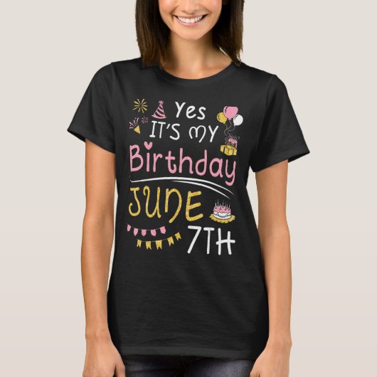 Yes6月7日の私の誕生日You M Tシャツ (正面)