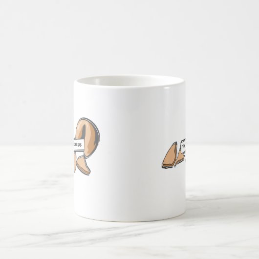 YES、あなたは陽気なおみくじ入りクッキー コーヒーマグカップ (中央)