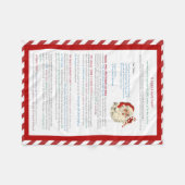Yes、そこのヴァージニアはサンタクロースのクリスマスです フリースブランケット (正面(横))