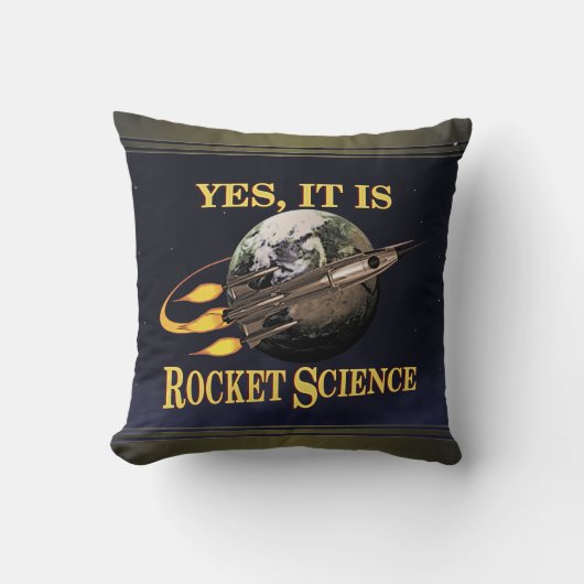 Yes、それはロケット科学です クッション (正面)