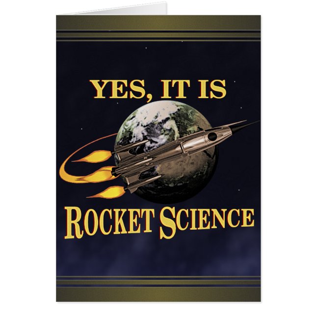 Yes、それはロケット科学カードです (正面)