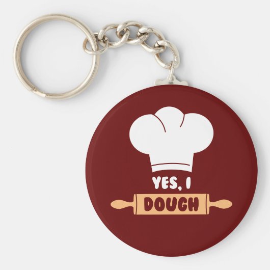 「Yes、わしはパン生地」ベイカーの キーホルダー (正面)