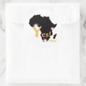 Yes!アフリカ!シール ラウンドシール (バッグ)