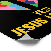 Yes、イエスは私の自閉症のハートを愛する ポスター (角)