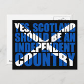 Yes、スコットランドは独立した国でなければならない。 ポストカード (正面/裏面)