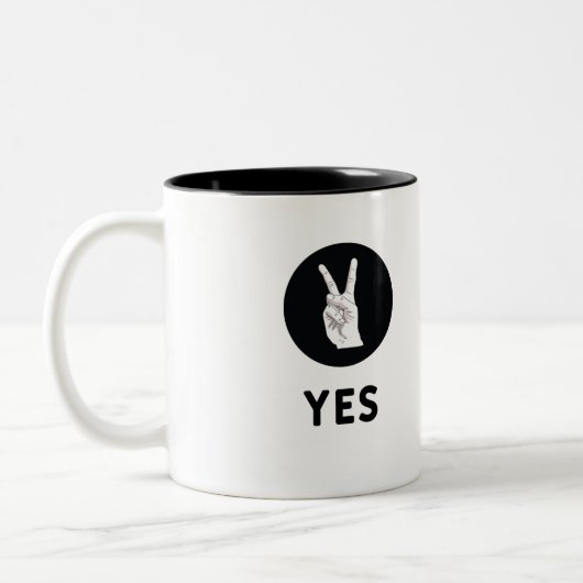 Yes ツートーンマグカップ (左)