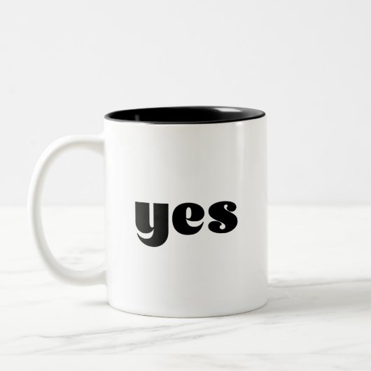 Yes ツートーンマグカップ (左)